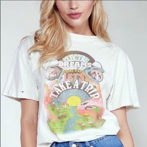 Revice distressed T shirt Size L